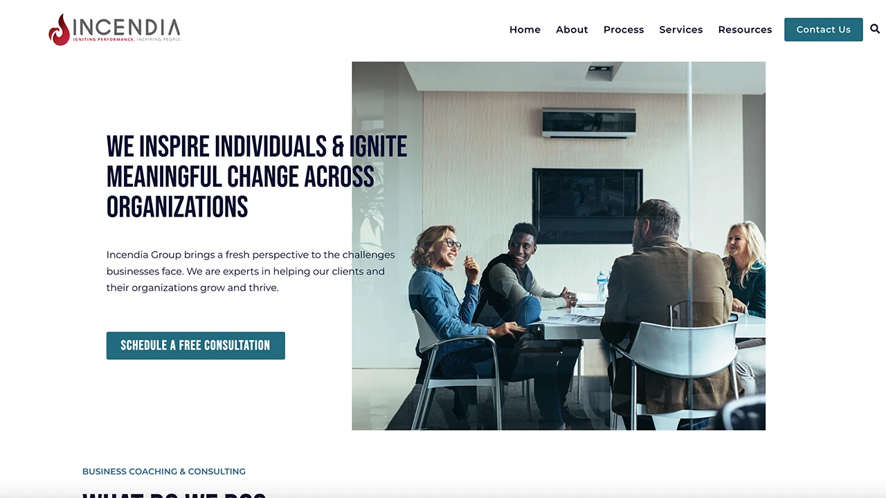 Incendia Group website design project